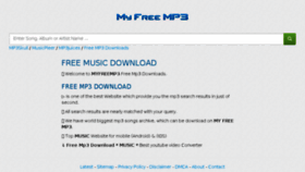 What Myfreemp3.me website looked like in 2018 (6 years ago)