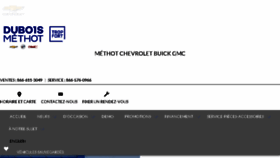 What Methotchevrolet.ca website looked like in 2018 (6 years ago)