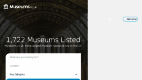 What Museums.co.uk website looked like in 2018 (6 years ago)