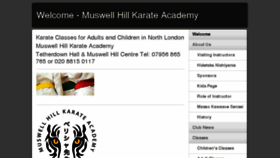 What Muswellhillkarate.org.uk website looked like in 2018 (6 years ago)