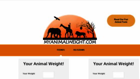 What Myanimalweight.com website looked like in 2018 (6 years ago)