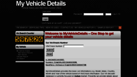 What Myvehicledetails.com website looked like in 2018 (6 years ago)