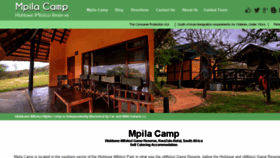 What Mpilacamp.co.za website looked like in 2018 (6 years ago)