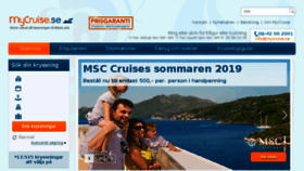What Mycruise.se website looked like in 2018 (6 years ago)