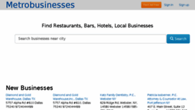 What Metrobusinesses.com website looked like in 2018 (6 years ago)