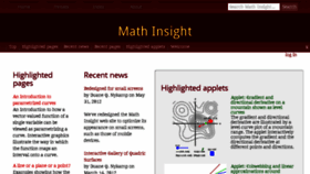 What Mathinsight.org website looked like in 2018 (6 years ago)