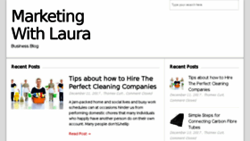 What Marketingwithlaura.com website looked like in 2018 (6 years ago)