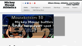 What Mickeymouseathletics.com website looked like in 2018 (6 years ago)