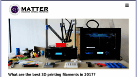 What My3dmatter.com website looked like in 2018 (6 years ago)