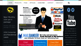What Mailbanger.com website looked like in 2018 (6 years ago)
