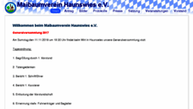What Maibaumverein-haunswies.de website looked like in 2018 (6 years ago)