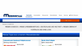 What Messen.de website looked like in 2018 (6 years ago)