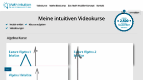 What Math-intuition.de website looked like in 2018 (6 years ago)