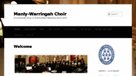 What Manlywarringahchoir.org.au website looked like in 2018 (6 years ago)