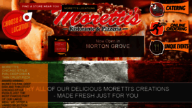 What Morettisrestaurants.com website looked like in 2018 (6 years ago)