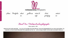 What Melissalandres.com website looked like in 2018 (6 years ago)