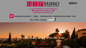 What Mibrointernational.com website looked like in 2018 (6 years ago)