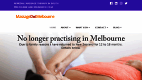 What Massage.melbourne website looked like in 2018 (6 years ago)