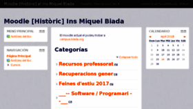What Moodle.biada.org website looked like in 2018 (6 years ago)