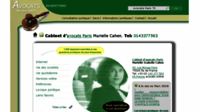 What Murielle-cahen.com website looked like in 2018 (6 years ago)