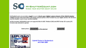 What Myshuttercount.com website looked like in 2018 (6 years ago)