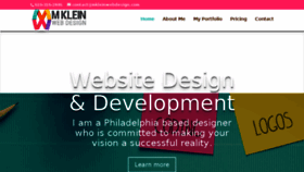 What Mkleinwebdesign.com website looked like in 2018 (6 years ago)
