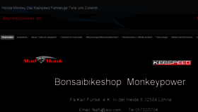 What Monkeypower.de website looked like in 2018 (6 years ago)