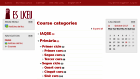 What Moodle.esliceu.com website looked like in 2018 (6 years ago)