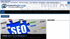 What Marketingscoop.com website looked like in 2018 (6 years ago)