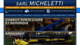 What Micheletti.fr website looked like in 2018 (6 years ago)