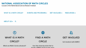 What Mathcircles.org website looked like in 2018 (6 years ago)