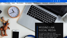 What Missinglinksocialmedia.com.au website looked like in 2018 (6 years ago)