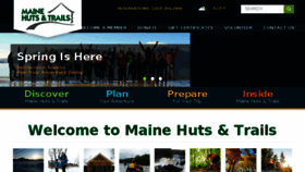 What Mainehuts.org website looked like in 2018 (5 years ago)