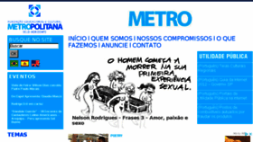 What Metro.org.br website looked like in 2018 (6 years ago)