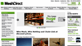 What Meshdirect.co.uk website looked like in 2018 (5 years ago)