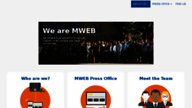 What Mweb.com website looked like in 2018 (5 years ago)
