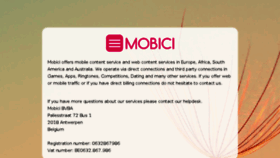 What Mobici.be website looked like in 2018 (6 years ago)