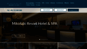 What Mikolajki-resort.pl website looked like in 2018 (6 years ago)