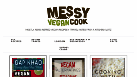 What Messyvegancook.com website looked like in 2018 (6 years ago)