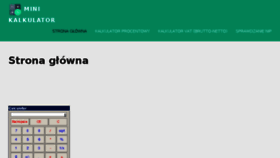 What Minikalkulator.pl website looked like in 2018 (7 years ago)