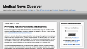 What Medicalnewsobserver.com website looked like in 2018 (5 years ago)