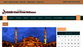 What Middleeastpressreleases.com website looked like in 2018 (6 years ago)