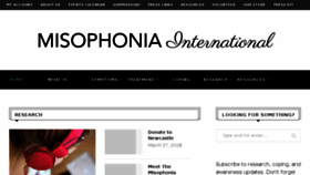 What Misophoniainternational.com website looked like in 2018 (6 years ago)