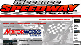 What Meeaneespeedway.co.nz website looked like in 2018 (6 years ago)