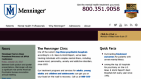 What Menningerclinic.com website looked like in 2018 (5 years ago)
