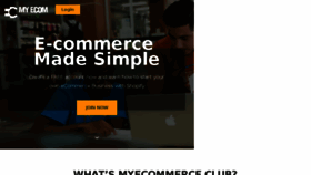 What Myecomclub.com website looked like in 2018 (6 years ago)
