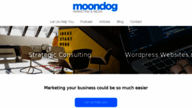 What Moondogmarketing.com website looked like in 2018 (6 years ago)