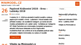 What Minimodel.cz website looked like in 2018 (6 years ago)