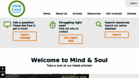 What Mindandsoulfoundation.org website looked like in 2018 (5 years ago)