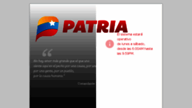 What Mantenimiento.patria.org.ve website looked like in 2018 (5 years ago)